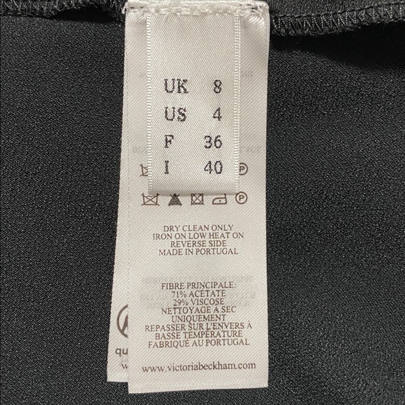 NWT Victoria Beckham Gathered Side Crepe Dress Size 4 - Picture 9 of 9